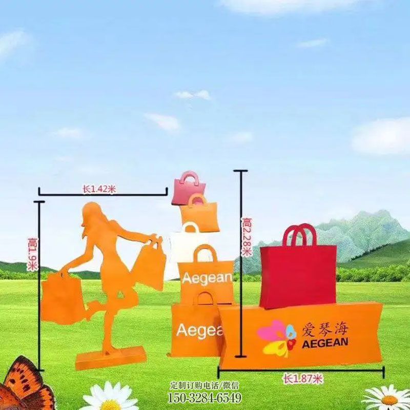 小購物人雕塑生產(chǎn)商，街頭藝術(shù)，藝術(shù)不銹鋼購物人雕塑精選