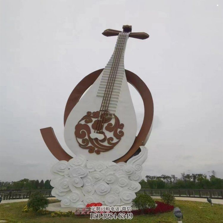 提琴系列雕塑，城市裝飾，彩色烤漆提琴雕塑優(yōu)選