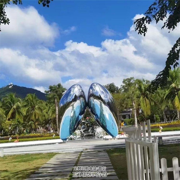 四葉草雕塑廠(chǎng)家，景區(qū)案例，不銹鋼四葉草雕塑常用
